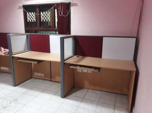 Brown Wooden Cubicles