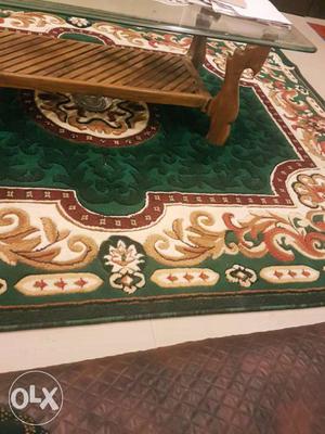 Carpet brand new beautiful embroidery green colour
