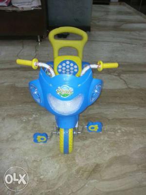 Dash- Blue And Yellow Pedal cycle.