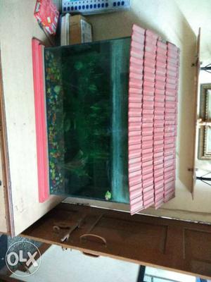 Fish tank with stand,stones and upcover