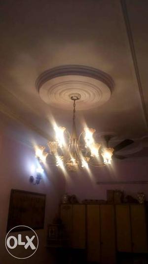 Gold-colored Downlight Chandelier
