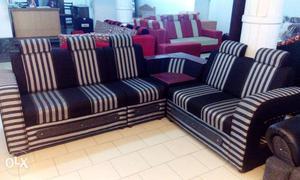 New design New corner sofa sette. Black and