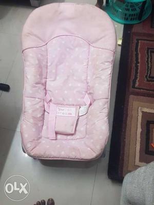 Pink And White Polka Dot Bouncer Seat