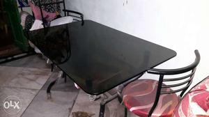 Rectangular Black Metal Table