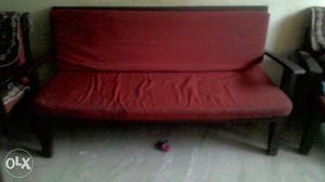 Teak wood 3 seater sofa, good condition