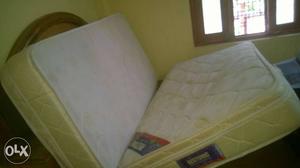 Two White Quilted Mattress