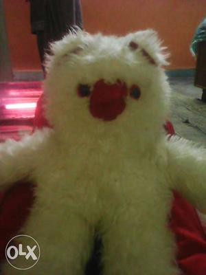 White And Red Bird Plush Toy