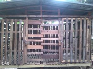 Wooden cage size: 10 x 4.5 x 4.5 ft call eight