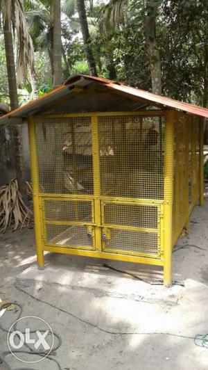 Yellow Metal Bird Cage