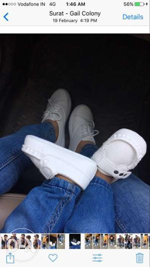 Baby's Pair White Leather Shoes