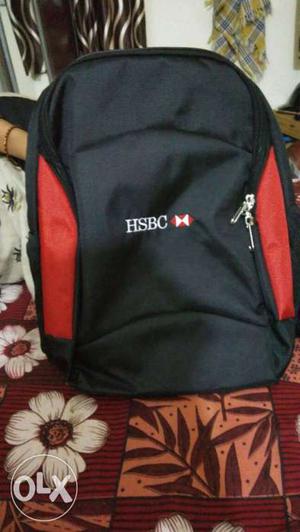Black And Red Hsbc Backpack (Brand new)