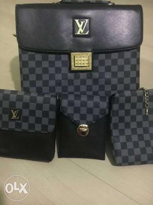 Black Louis Vuitton Bag Set