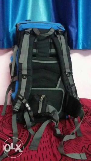 Blue, Black And Gray Backpack