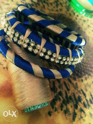 Blue-and-beige Bracelets