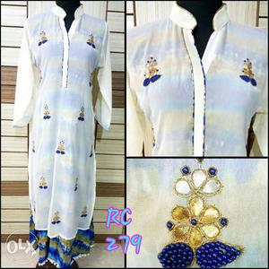 Brand new #Goergette tunic# hand embroidery Kurti with