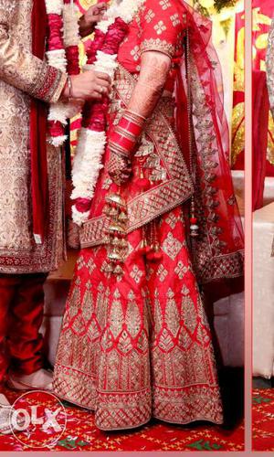 Bridal red colour Lehnga. Market price 