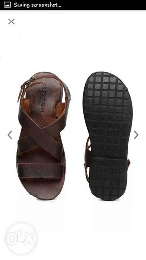 Brown Leather Sandal Us polo brand new Size 7