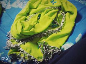 Designer green color lehnga. one time used. it is