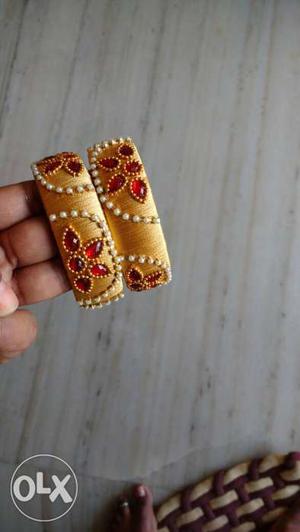 Gold design bangles hand made