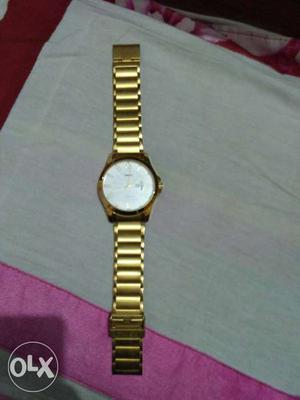 Gold platinum watch