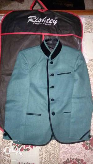 Green And Black Suit Jacket blazer..only 1 time use in