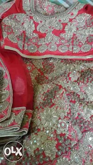 Heavy Red Colour lehnga. Gently used only for one