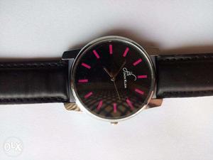 JACK KLEIN Leather Watch, Brand New