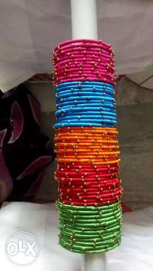 Kids silk thread bangles 5 colors