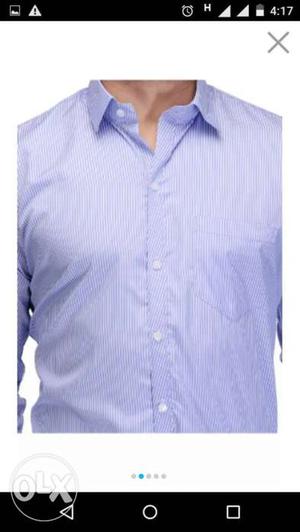 Men's Lavender Pinstripe Dress Shirt
