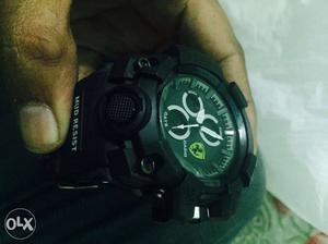 Men's Round Black Ferrari Chronograph Watch