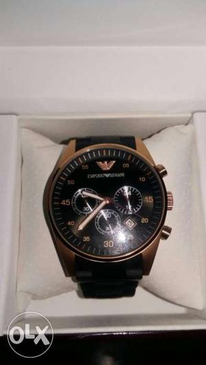 New Emporio armani watch for sale black watch mrp