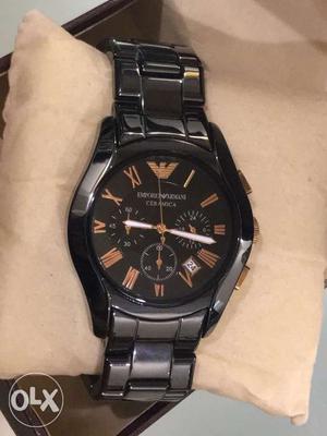 New brand black ceramic watch for rs  negotiable