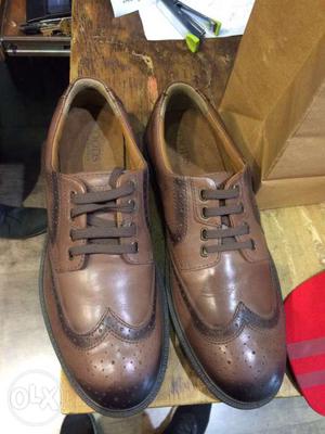 New pair Of Brown Leather Dress Shoes (Woodlands)