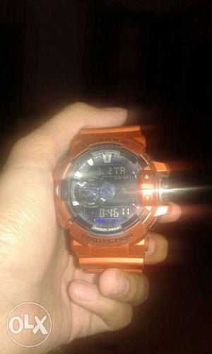 Orange G-shock Digital Watch
