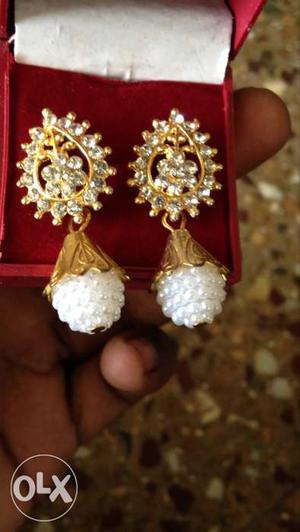 Pair Of Gold Haging Earrings