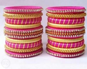 Pink colour bangles tred