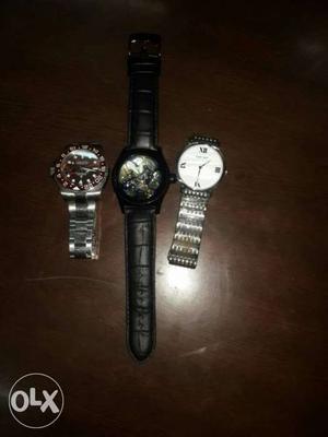 Three Round Frame Watches