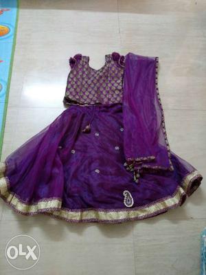 Women's Purple Skirt And Sleeveless Top