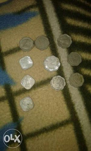 10 Pcs Of Silver Coins