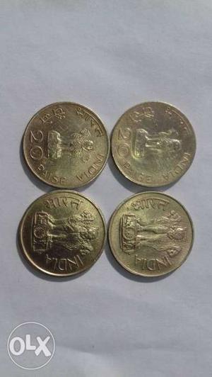 4 Gold Round Coins