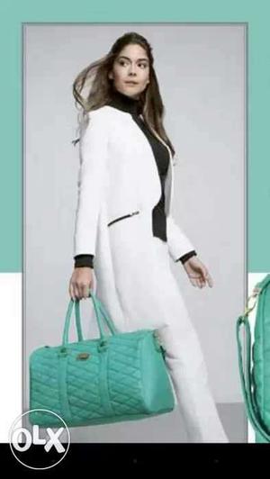 A brand new turquoise color bag...