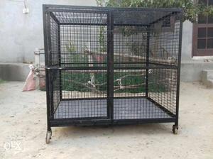 Dog cage length 4.6 feet width 3.6 feet height