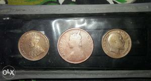 Embossed George Round King nd Urdu Coins