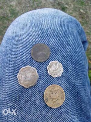 Four Silver India Coins
