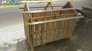 Fresh wooden cage. 4*3*3 feet.