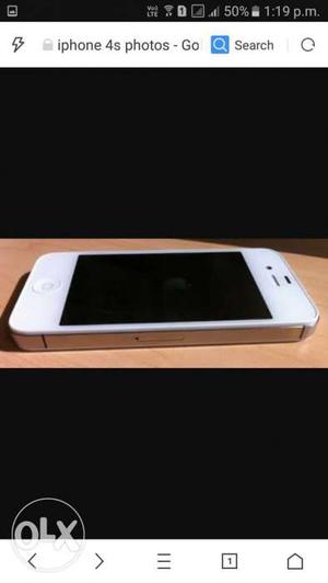 Iphone 4s white colour 16 GB inbuilt all kit