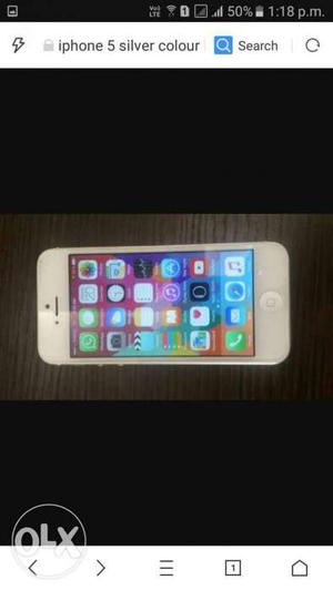 Iphone 5 sliver colour normal condition and 32 GB