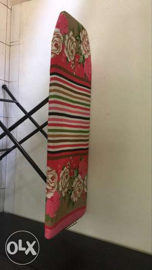 Red And Gray Floral Ironing Board