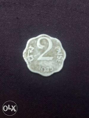 Silver 2 Paise Scallops Coin