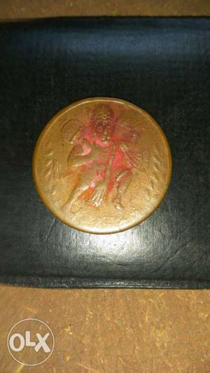This is a very old coin, bajarangabali coin very